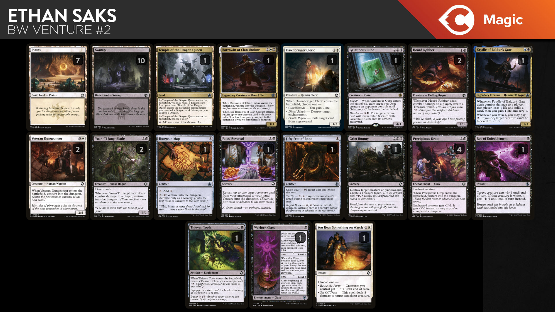 Venturing Into the Dungeon with BW Venture in AFR Limited | TCGplayer