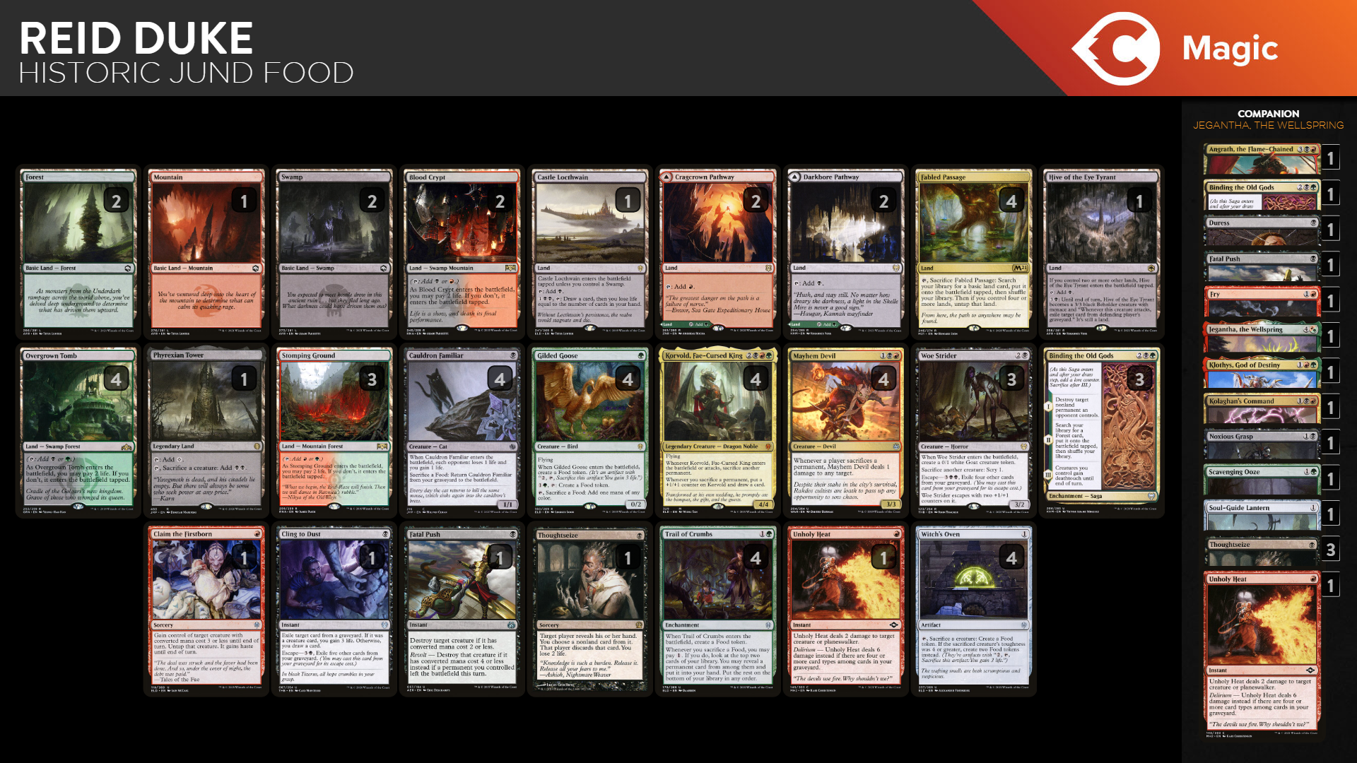 mtg food commander deck Rocco, Street Chef +1/1 COUNTERS Cabaretti Magic Custom Comma CommanderComplete 1 reference card Warnhinweise Not suitable for children under 36 months Risk of injury from sharp How to build Food Commander