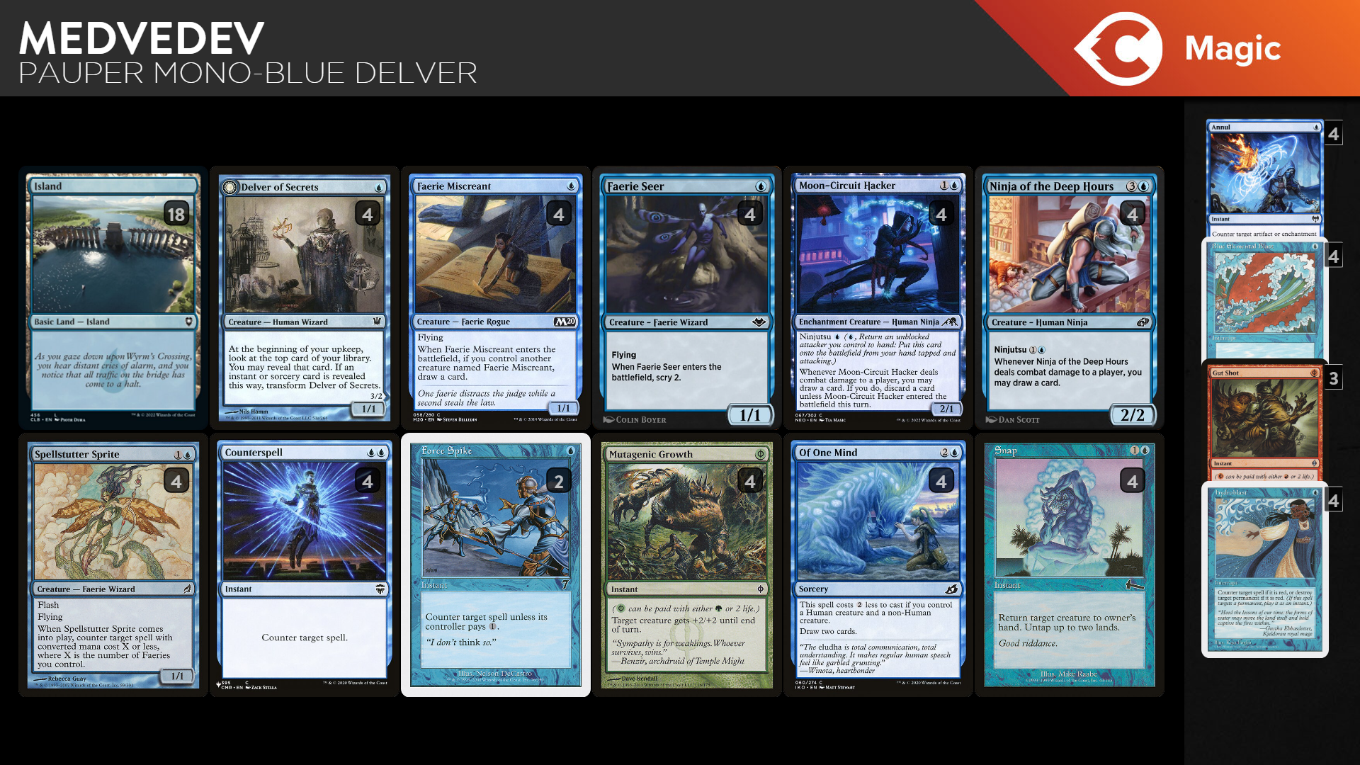 Mono Blue Mill Deck - Very Strong - MTG Magic the Gathering deck - Pauper  Legal!! Ready to Play