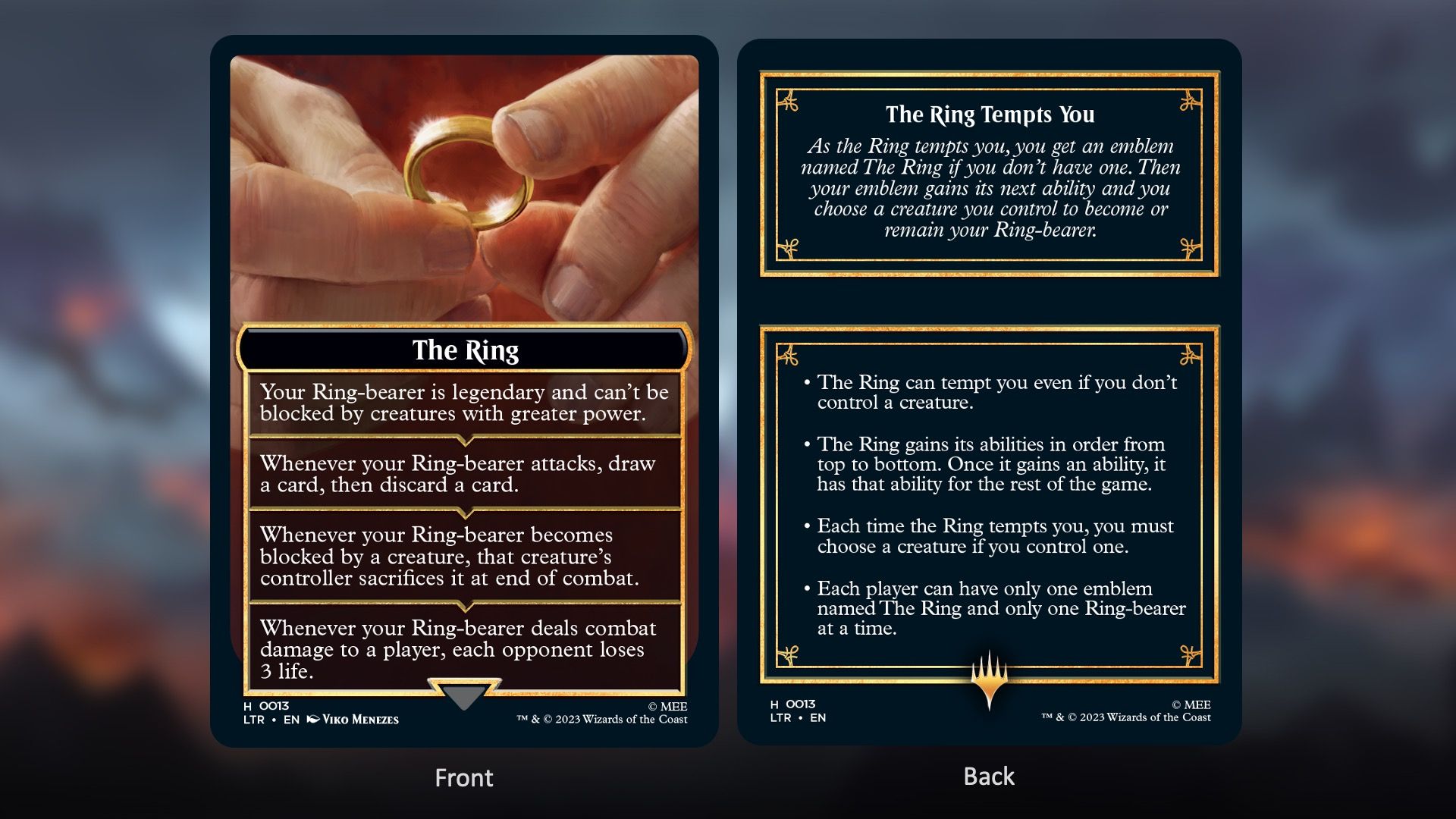 ring bearer card mtg Call of the Lord of the Rings: Tales of Middle-earth Regular Rare 0079 The Ring is Tempting in
