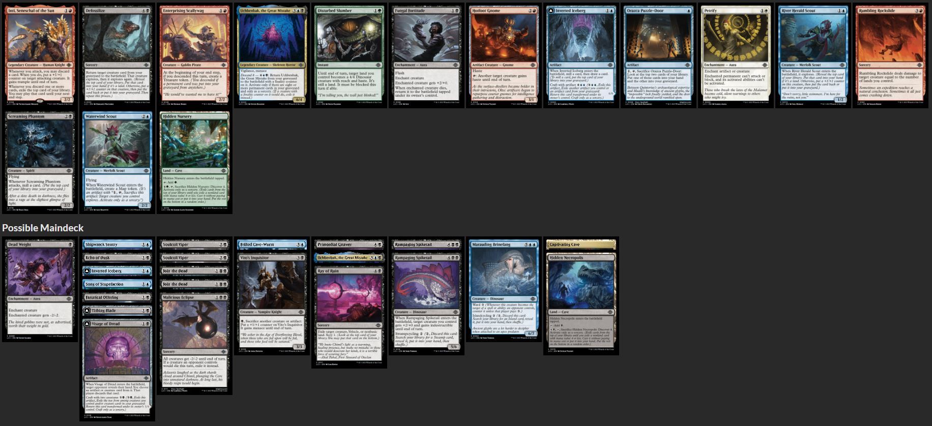 mtg the lost caverns of ixalan card list Magic: Gathering The Commander Deck MTG Lost Caverns of Ixalan