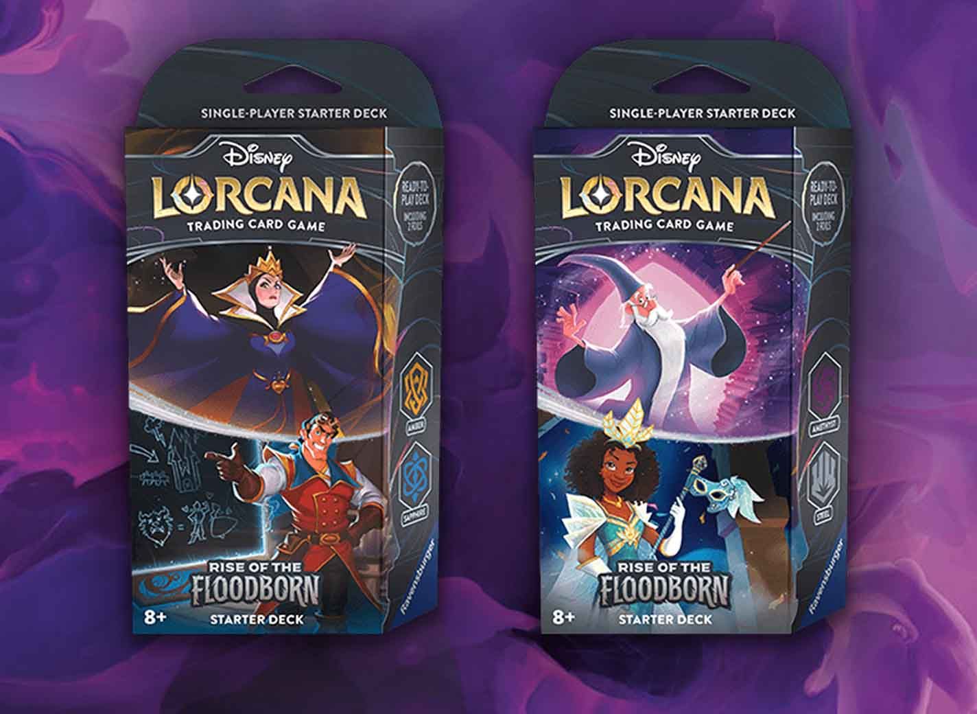 What's In The Disney Lorcana: Rise Of The Floodborn Starter Decks?
