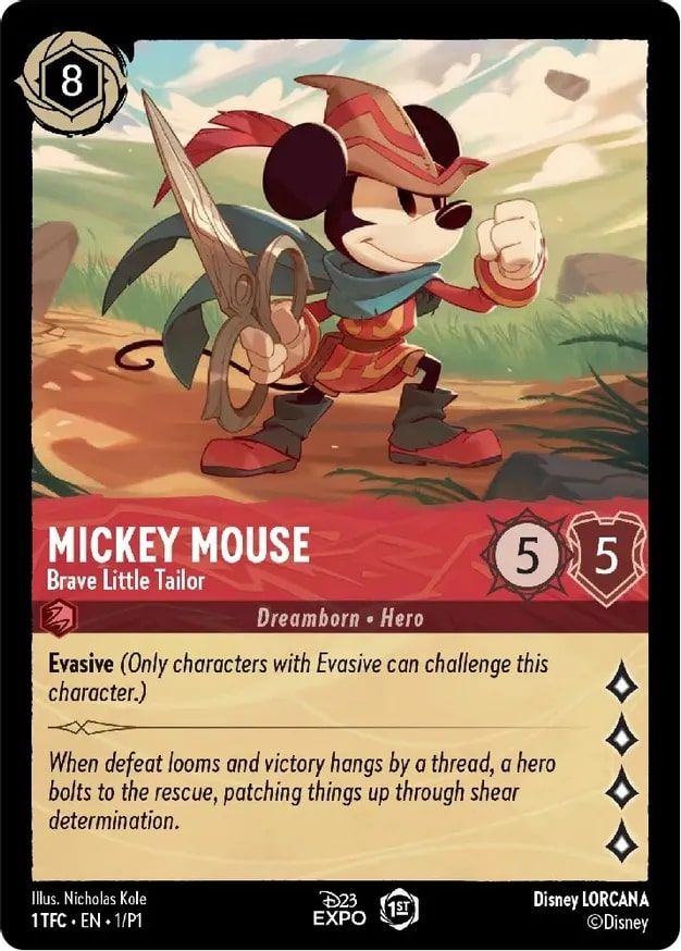 lorcana mickey mouse sastre promo ebay