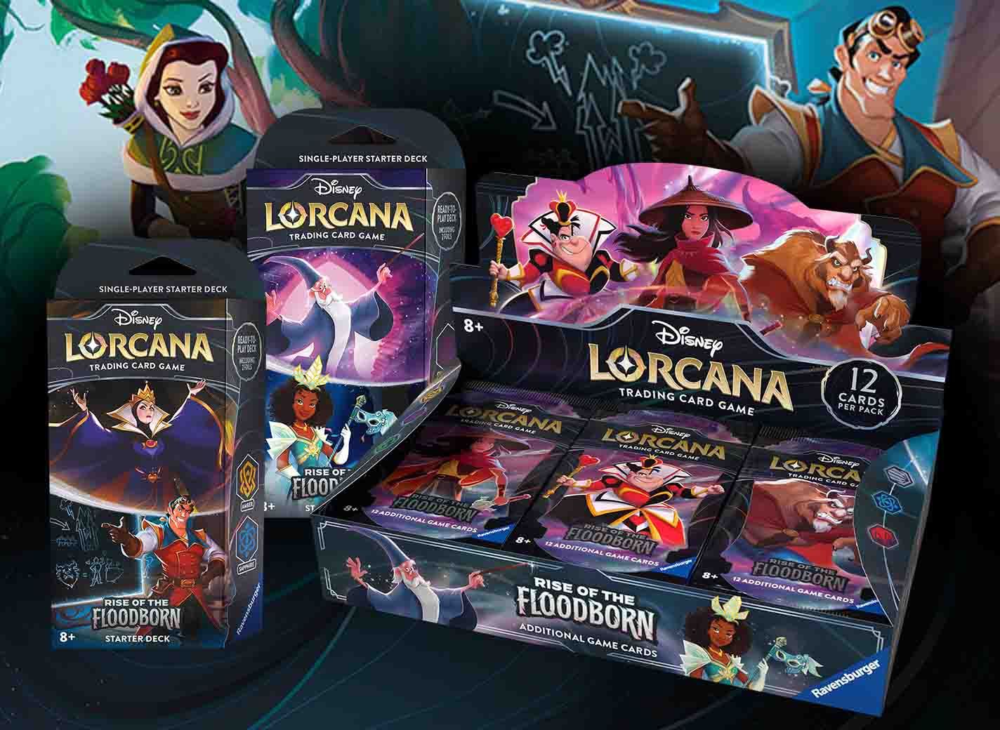  Ravensburger Disney Lorcana: Rise of The Floodborn TCG Starter  Deck Amethyst & Steel for Ages 8 and Up : Toys & Games