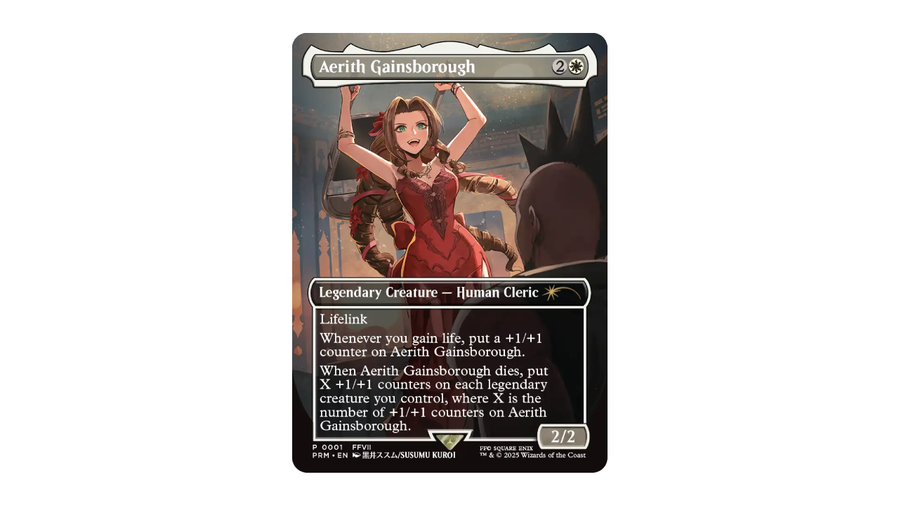 The Crazy Valuable MTG—FINAL FANTASY Promo Cards You Don't Know About Aerith Gainsborough Final Fantasy VII