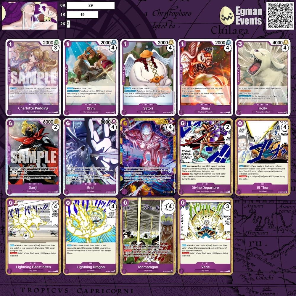 enel deck one piece tcg ONE PIECE CARD GAME OP05-098 L Parallel Enel