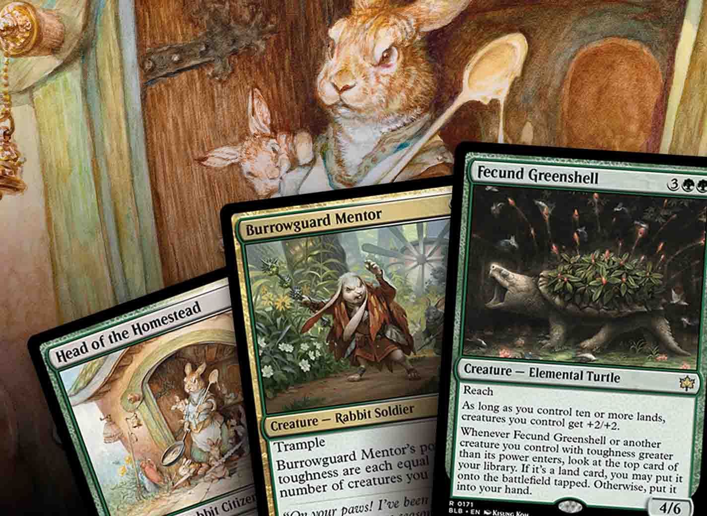 mtg merge cards Magic The Gathering - Bloomburrow Commander - Tempt with Bunnies main image 0