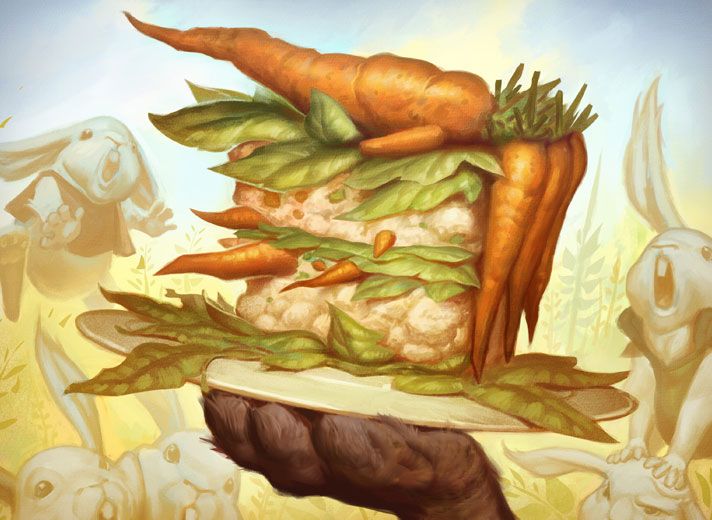 carrot cake mtg card Magic The Gathering - Bloomburrow - You may put that card on the bottom.) Bloomburrow (BLB) #7 Illustrated by Forrest Imel Magic Carrot Cake | Bloomburrow Foil