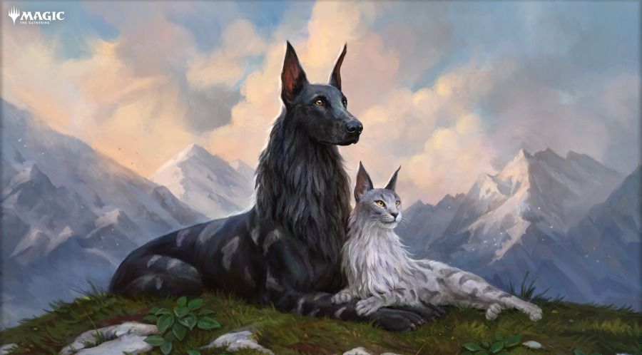 Rin and Seri Inseparable Cats and Dogs Tribal Magic MTG 