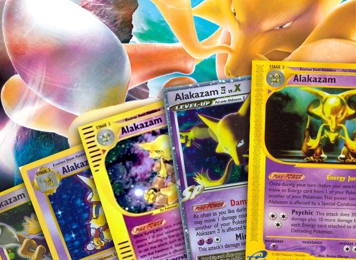 Alakazam Holofoil 1/102 Base Set Rare Pokemon Card REAL CARD 