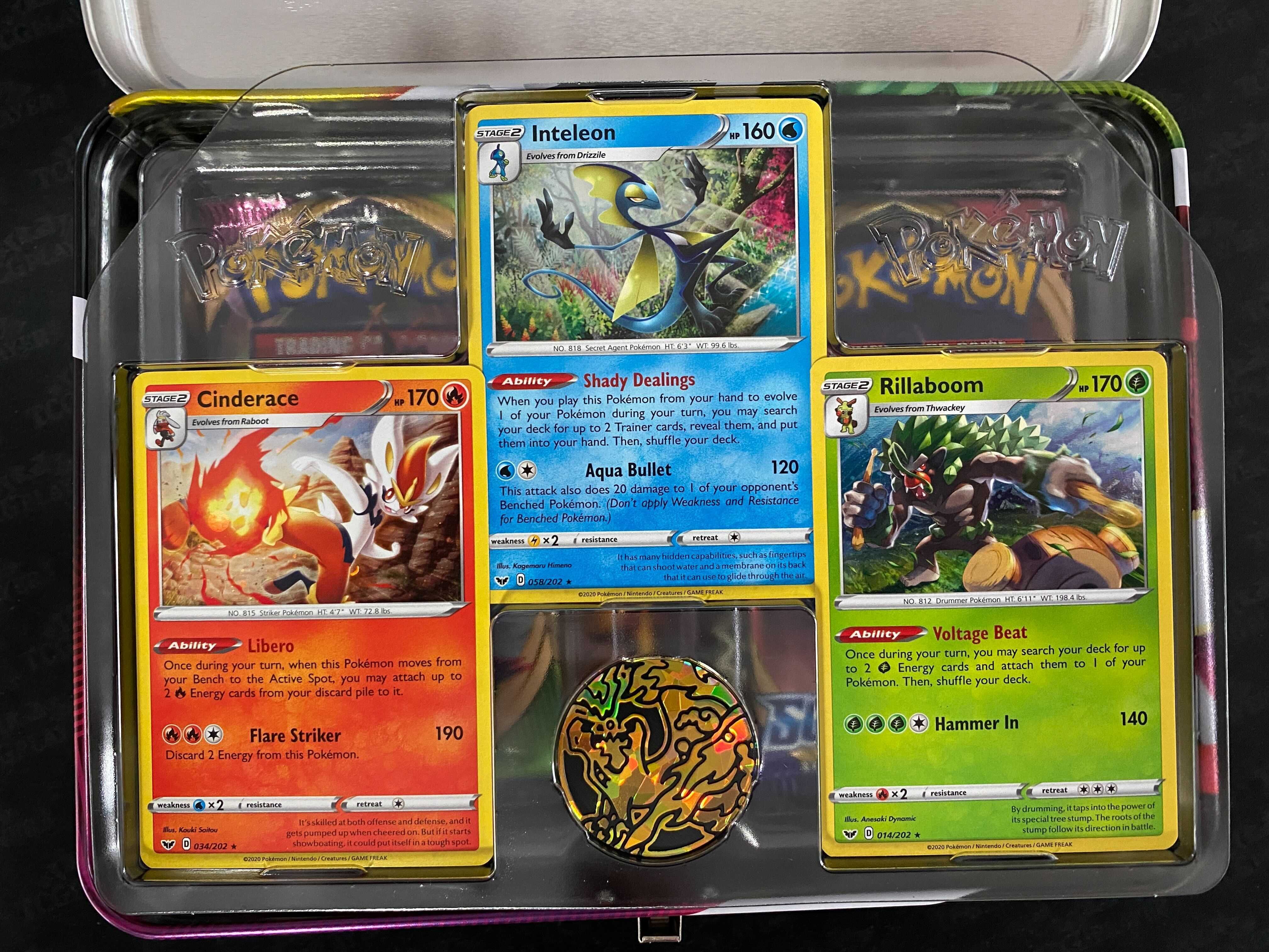 Pokemon Collectors Chest Tin Opening