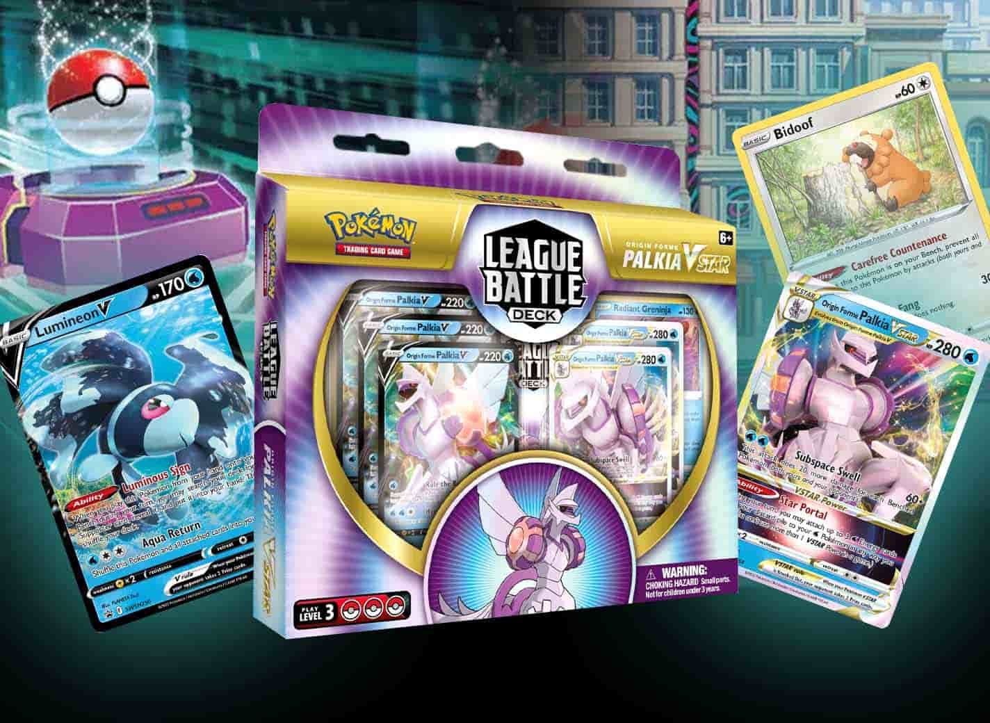 Pokémon  Originale-V ASTRO Palkia League Battle Deck from Pokémon TCG (a  60 deck ready to play, three Pokémon V holographic cards and two Pokémon V  ASTRO holographic cards) : : Toys