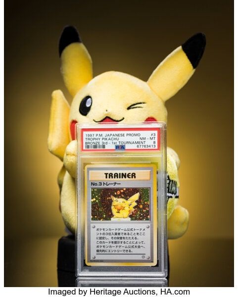 Trophy Pikachu No. 3 Trainer Bronze 1997