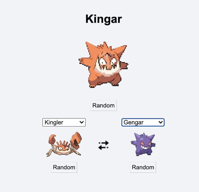 awesome, Pokéfusion / Pokémon Fusion