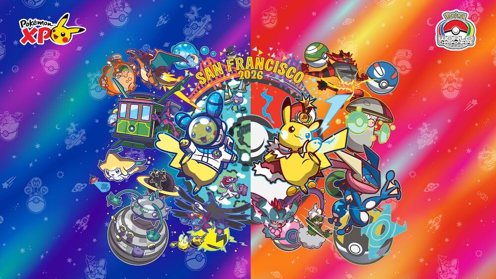 Official Pokémon TCG 2026 World Championships logo with colorful Pokémon artwork