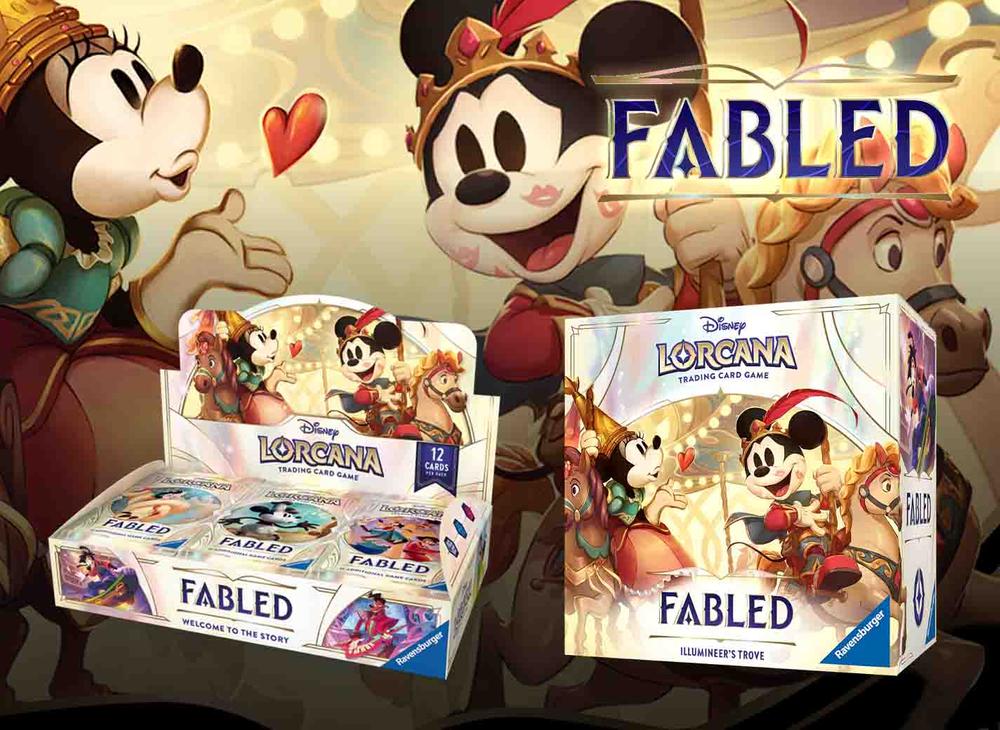 lorcana floodborn most expensive cards Lorcana TCG: Fabled: Booster Display main image 0